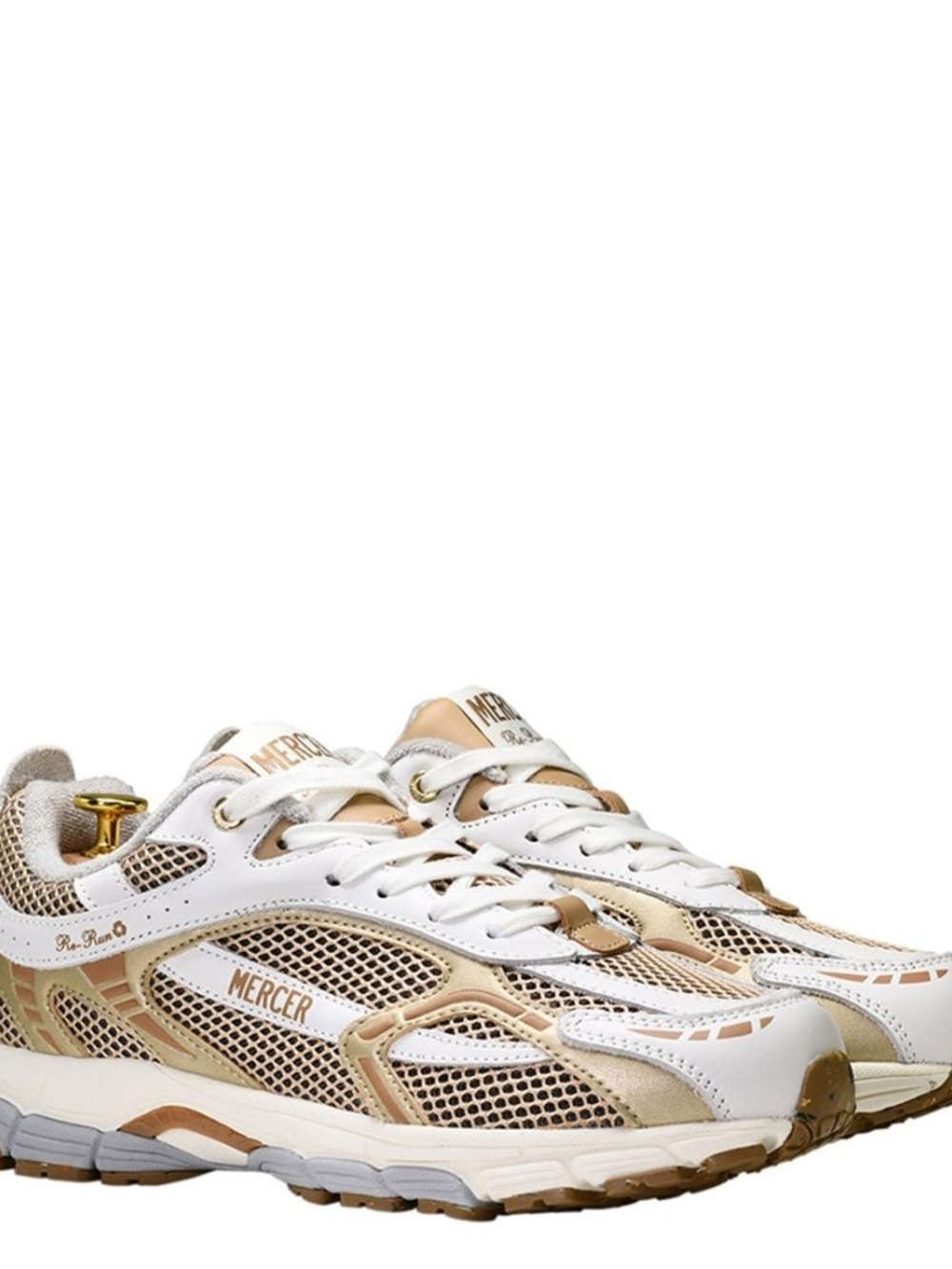 Mercer Amsterdam "The Re-Run" sneakers in white and gold